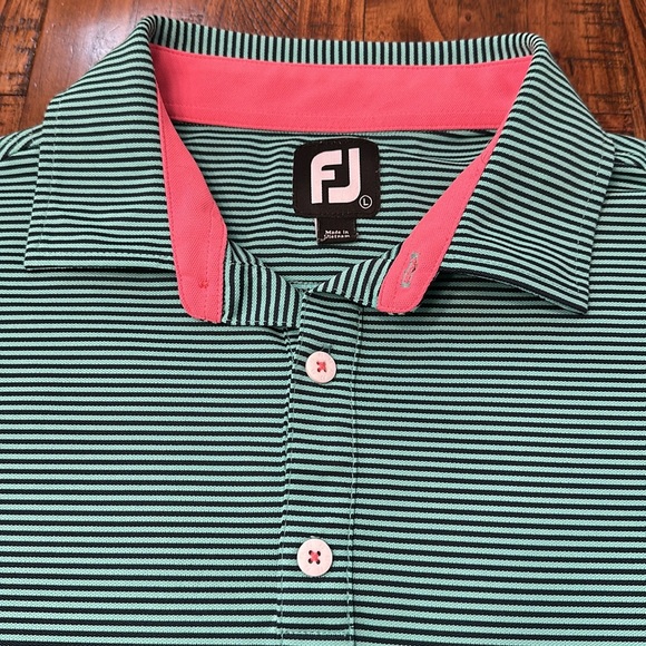Men’s FJ FootJoy Golf Polo Shirt - Picture 2 of 3
